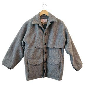 FILSON Men's Light Gray Double Mackinaw Cruiser Coat Jacket Sz 40 M/L